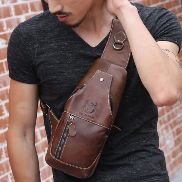 e52fb842af366fff5f163fab7101c443 Men’s Genuine Leather Sling Bag for online shopping